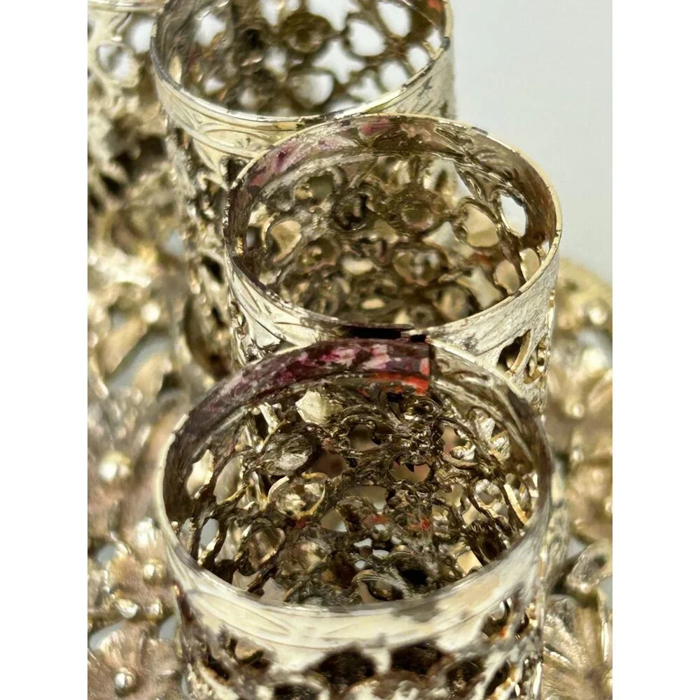 VTG Sam Fink Lipstick Holder Vanity Gold Hollywood Regency 1950s Ormolu Metal